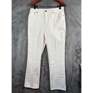 Lauren Lauren Jeans Co Jeans Womens 12 33x31 White Straight Leg